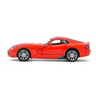 Машина металлическая SRT Viper GTS, 1:36, открываются двери, инерция, цвет красный - Фото 2