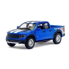 Машина металлическая Ford F-150 SVT Raptor, 1:46, открываются двери, инерция, цвет синий - Фото 1