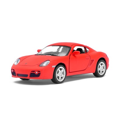 Машина металлическая Porsche Matte Series, 1:36, открываются двери, инерция, цвет красный матовый