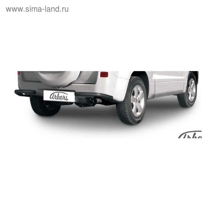 Защита заднего бампера "уголки" Arbori d57 черные SUZUKI GRAND VITARA 3 doors 2008-2012 - Фото 1