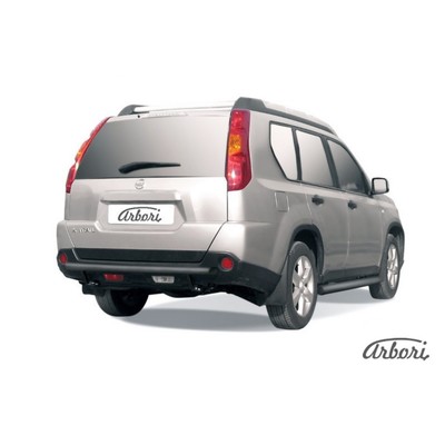 Защита заднего бампера Arbori d57 черная NISSAN X-TRAIL 2011-2014