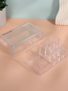 Органайзер для хранения косметики, 9 секций, с выдвижным ящиком, 18.5×10×11.5 см, прозрачный - Фото 7