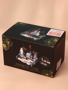 Органайзер для хранения косметики, 9 секций, с выдвижным ящиком, 18.5×10×11.5 см, прозрачный - Фото 8