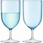 Набор из 2 бокалов для воды и вина Hint, 400 мл, бирюзовый - Фото 1