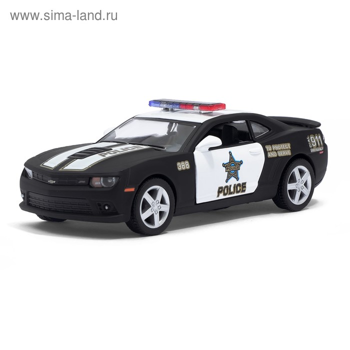 Машина металлическая Chevrolet Camaro (Police), масштаб 1:38, открываются двери, инерция, МИКС - Фото 1