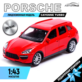 Машина металлическая PORSCHE CAYENNE TURBO, 1:43, цвет красный 3098614