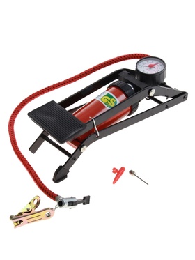 УЦЕНКА Насос ножной с манометром, 1 цилиндр, усиленный 3668712