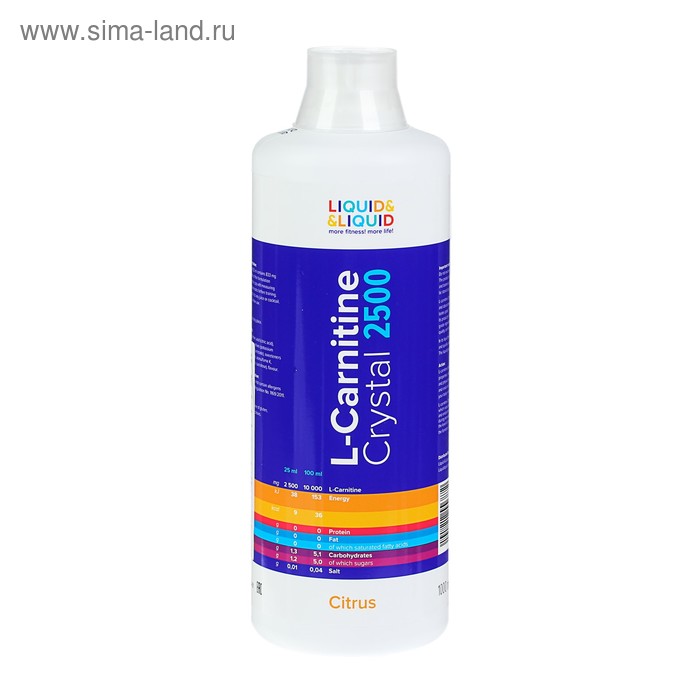 Жиросжигатель Liquid & Liquid L-Carnitine Crystal 2500 Цитрус 1000 мл - Фото 1