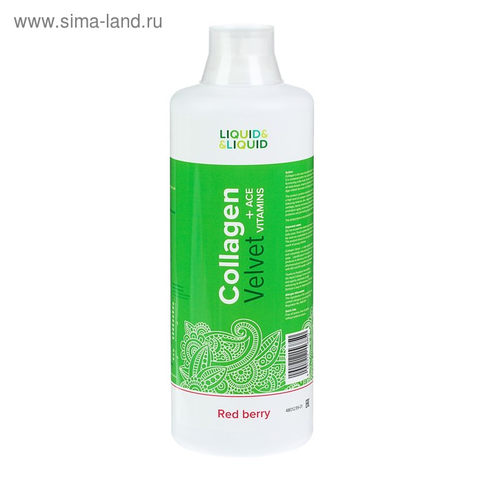 Liquid & Liquid Соllagen Velvet + ACE Красная ягода 1000 ml - Фото 1