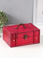 Шкатулка для украшений «Сундучок. Средневековье», дерево, с клёпками, 9.5×22×15.5 см - Фото 1