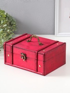 Шкатулка для украшений «Сундучок. Средневековье», дерево, с клёпками, 9.5×22×15.5 см - Фото 2