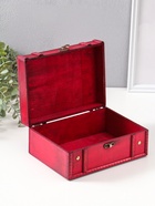 Шкатулка дерево сундучок "Средневековье" с клёпками 9,5х22х15,5 см - фото 809512224