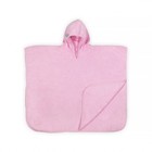 Полотенце-пончо, размер 60х70 см, цвет розовый - Фото 1