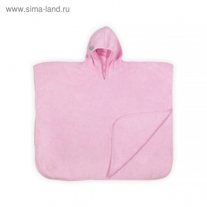 Полотенце-пончо, размер 60х70 см, цвет розовый - Фото 1