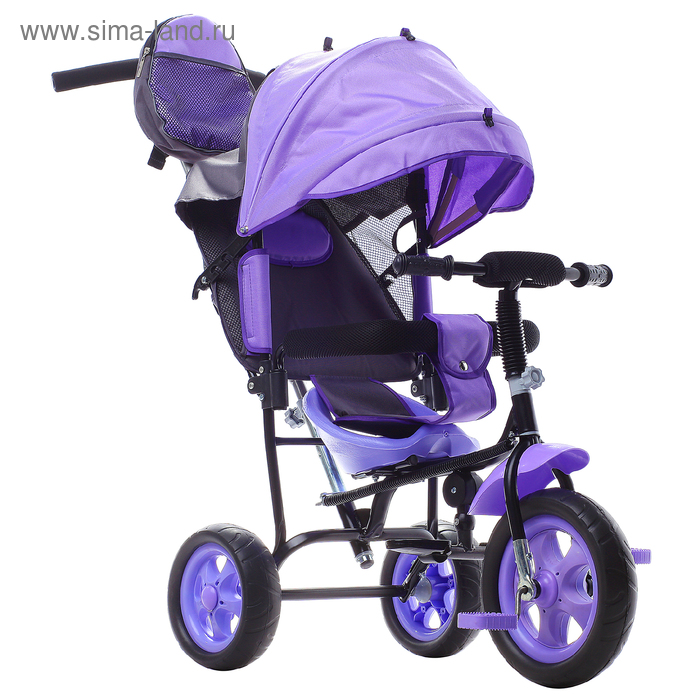 Велосипед трёхколёсный «Лучик Малют 2», колёса EVA 10"/8", цвет фиолетовый - Фото 1
