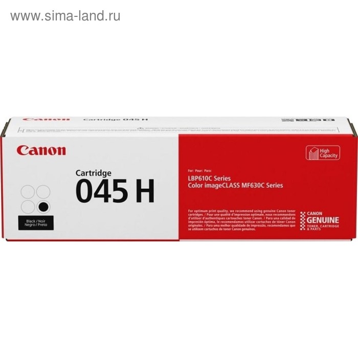 Картридж Canon 045 H BK 1246C002 для i-SENSYS MF630 (2800k), черный - Фото 1