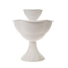 Клумба «Водопад», 2 яруса, 33.5 л, d=27-55 см, бортик h=60 см, пластиковая, белая - Фото 2