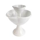 Клумба «Водопад», 2 яруса, 33.5 л, d=27-55 см, бортик h=60 см, пластиковая, белая - Фото 4