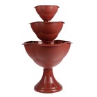 Клумба пластиковая, 3 яруса, d=27–40–55 см, высота бортика 90 см, коричневая, «Водопад» - Фото 2