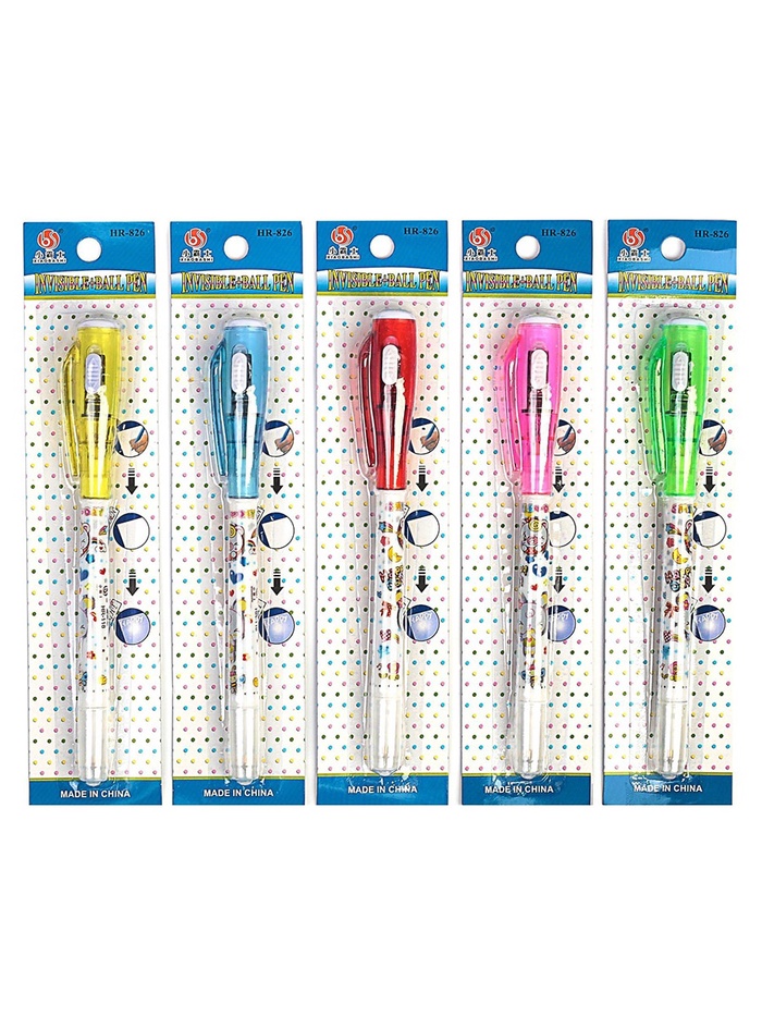 Ручка-прикол Calligrata «Шпион», с невидимыми чернилами, надпись видно при подсвечивании фонариком, МИКС - Фото 1