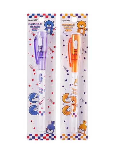 Ручка-прикол Calligrata «Шпион», с невидимыми чернилами, надпись видно при подсвечивании фонариком, МИКС