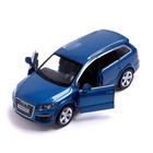Машина металлическая AUDI Q7 V12, 1:32, открываются двери, инерция, цвет синий - фото 8397030