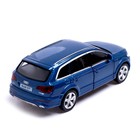 Машина металлическая AUDI Q7 V12, 1:32, открываются двери, инерция, цвет синий - фото 8397031