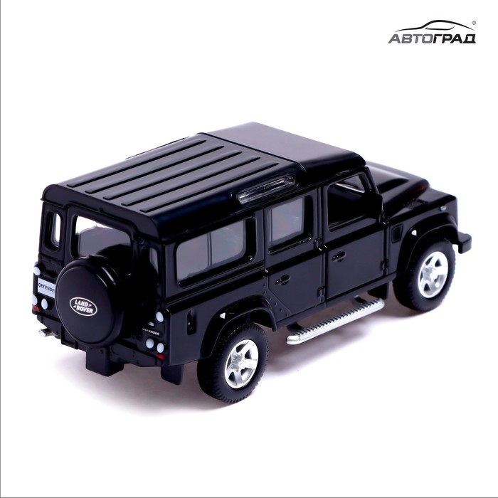 Машина металлическая LAND ROVER DEFENDER, 1:32, открываются двери, инерция, цвет чёрный - фото 1905484568