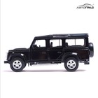 Машина металлическая LAND ROVER DEFENDER, 1:32, открываются двери, инерция, цвет чёрный - Фото 6