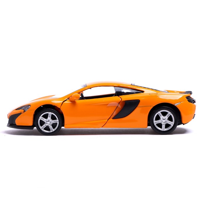Машина металлическая MCLAREN 650S, 1:32, открываются двери, инерция, цвет оранжевый - фото 1905484576
