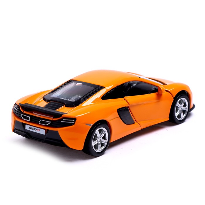 Машина металлическая MCLAREN 650S, 1:32, открываются двери, инерция, цвет оранжевый - фото 1905484578