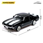 Машина металлическая CHEVROLET CAMARO SS, 1:32, открываются двери, инерция, цвет чёрный - Фото 2