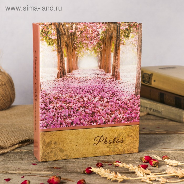 Фотоальбом на 200 фото 10х15 см "Цветочная аллея" 23х18х5,5 см - Фото 1