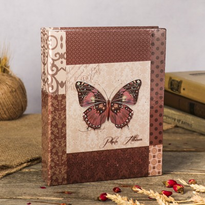 Фотоальбом на 200 фото 10х15 см "Ретро. Бабочка" 23х18х5,5 см