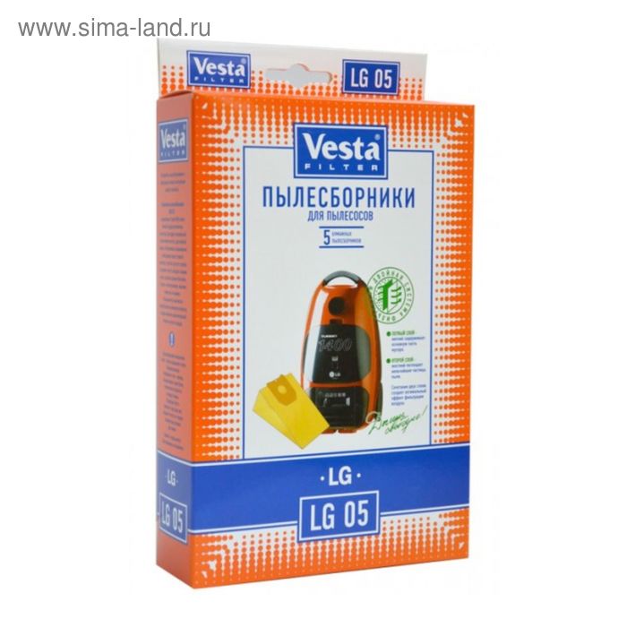 LG 05 Комплект пылесборников, 5шт Vesta filter       УЦЕНКА - Фото 1