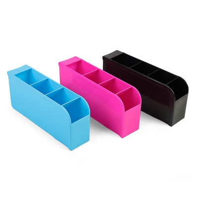 Подставка-органайзер для канцелярии Каскад МИКС, 4 отделения 9×9×20 см