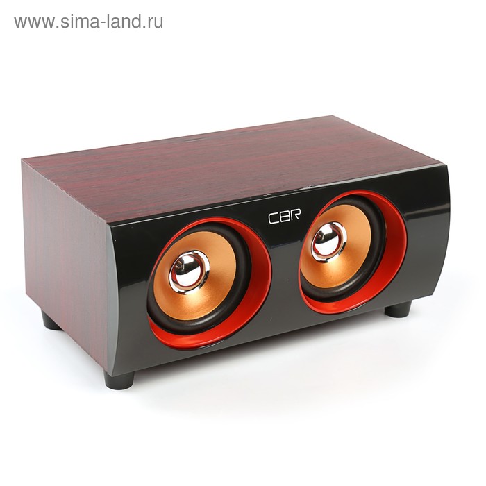 Компьютерные колонки 2.0 CBR CMS 599 Wooden, 2x3 Вт, USB, 1.5 м, коричневые - Фото 1