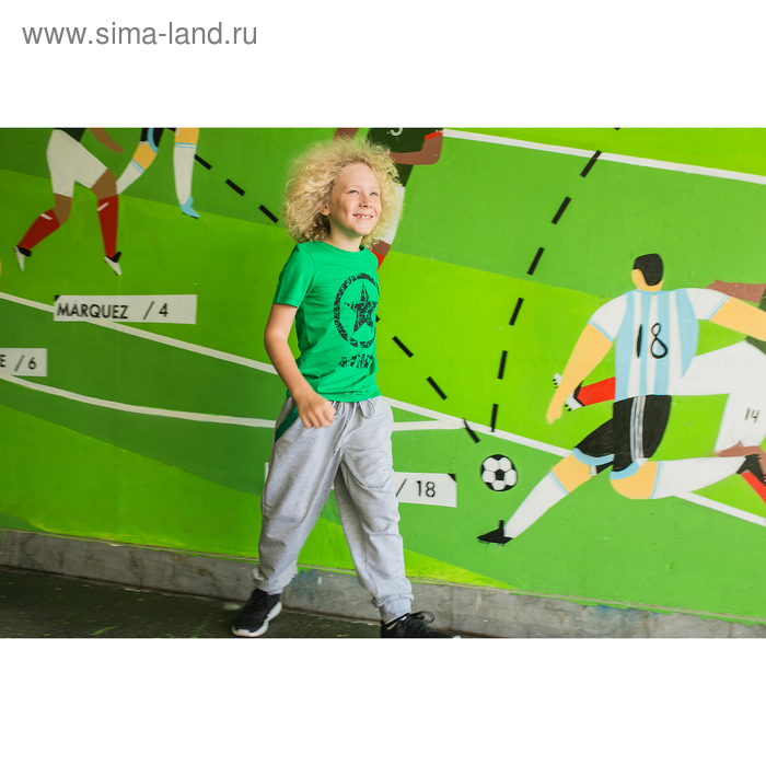 Футболка для мальчика MINAKU "Звезда", рост 98-104 см, цвет зелёный - Фото 1