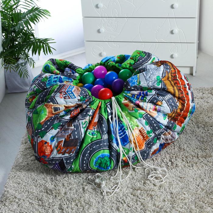 Коврик развивающий, игровой «Дороги», стёганый, 200х155х05 см. 43630