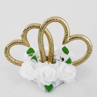 Набор на авто "№8": сердца на крышу/ "V"лента на капот 3 м/4 банта на ручки, тиффани - фото 24437596