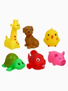 Резиновые игрушки для ванны Крошка Я «Малыши», с пищалкой, в наборе 6 шт. - Фото 1