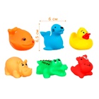 Резиновые игрушки для ванны «Малыши», 6 шт., с пищалкой, Крошка Я - Фото 2