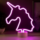 Ночник пластик "Единорог"диодная лента 3АА (не в комплекте) 23,5х7,1х27 - Фото 3