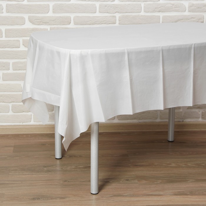Скатерть на стол «Праздничный стол», 137×183 см, цвет белый - Фото 1