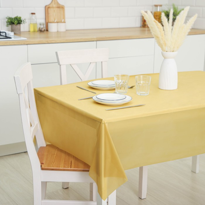 Скатерть на стол «Праздничный стол», 137×183 см, цвет жёлтый - Фото 1