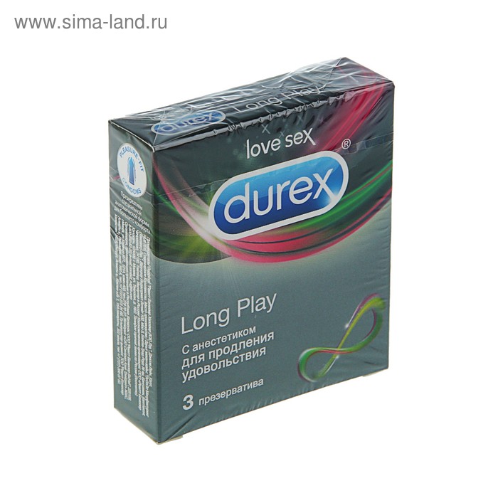 Презервативы Durex Long Play с анестетиком для продления удовольствия, 3 шт - Фото 1