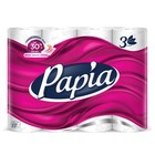 Туалетная бумага белая «Papia» 3 слоя, 12 рулонов - фото 10439804