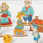 Кукольный театр сказки на столе «Колобок», высота кукол 4-12 см, фигурки односторонние, толщиной: 3 мм - фото 4247056