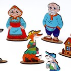 Кукольный театр сказки на столе «Колобок», высота кукол 4-12 см, фигурки односторонние, толщиной: 3 мм - фото 8397348