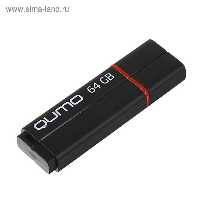 УЦЕНКА Флешка Qumo Tropic, 64 Гб, USB2.0, чт до 25 Мб/с, зап до 15 Мб/с, черная - Фото 1